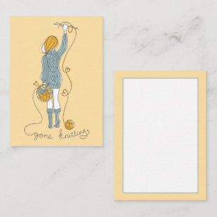 Knitting Addict Note Card