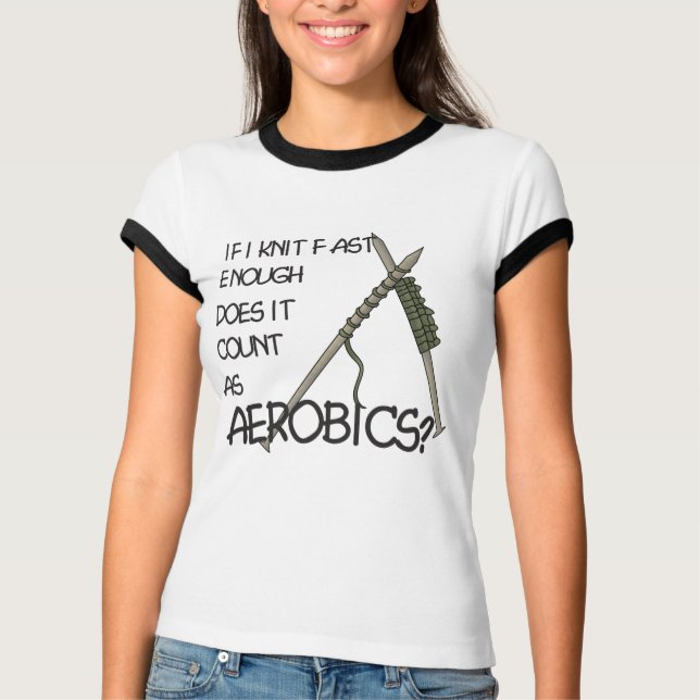 Knitting Aerobics T-Shirt (Front)