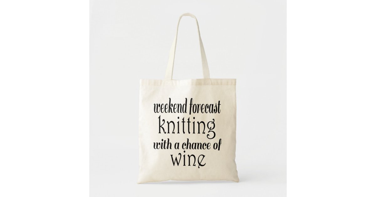Funny Knitting Tote Bag