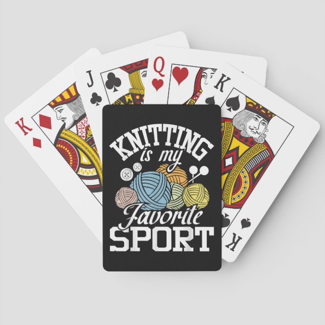 Knitting Because Murder Is Wrong  Poker Cards (Back)
