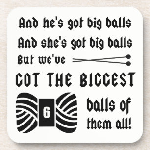 Knitting • Big Balls of Yarn Crafts Beverage Coaster