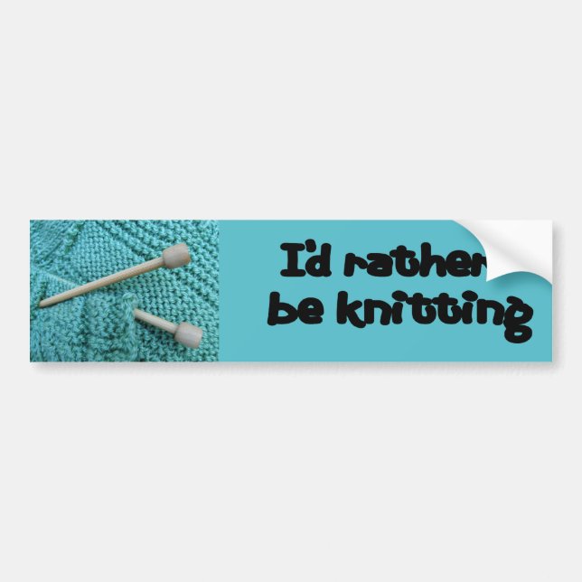 Knitting Bumper Sticker (Front)
