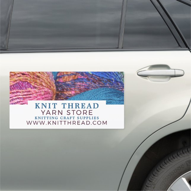 Knitting Bundles, Knitting Store, Yarn Store Car Magnet (In Situ)