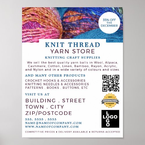 Knitting Bundles Knitting Store Yarn Store Poster
