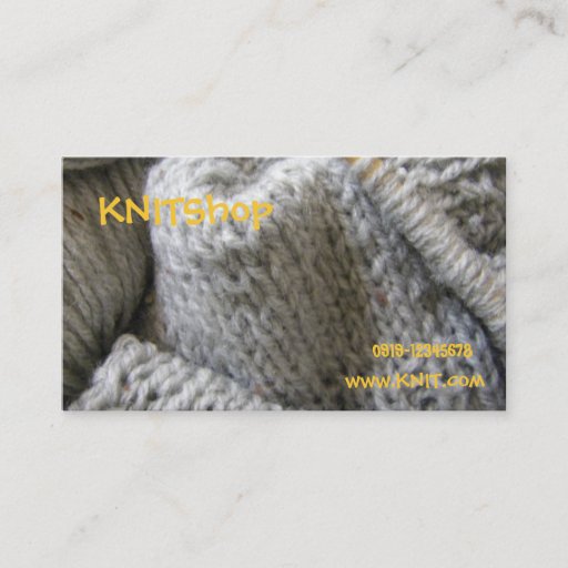 Customizable Knitting/ Business Card Templates