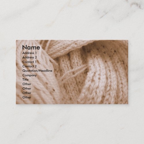 knitting/ business card template