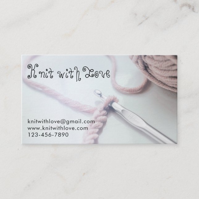 Knitting Business Card (Front)