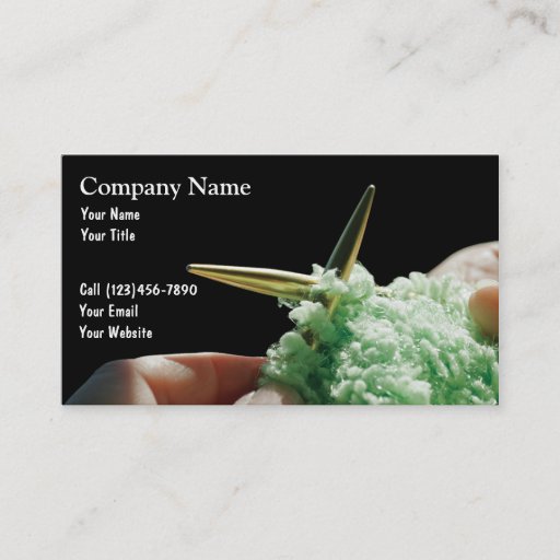 Customizable Knitting Business Cards