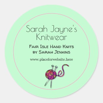 Knitting Business Thank You Customer Tags by pamdicar at Zazzle
