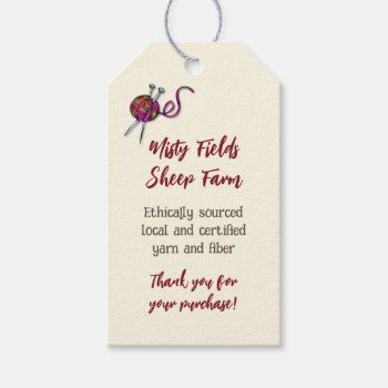 Knitting Business Tie On Tags by pamdicar at Zazzle