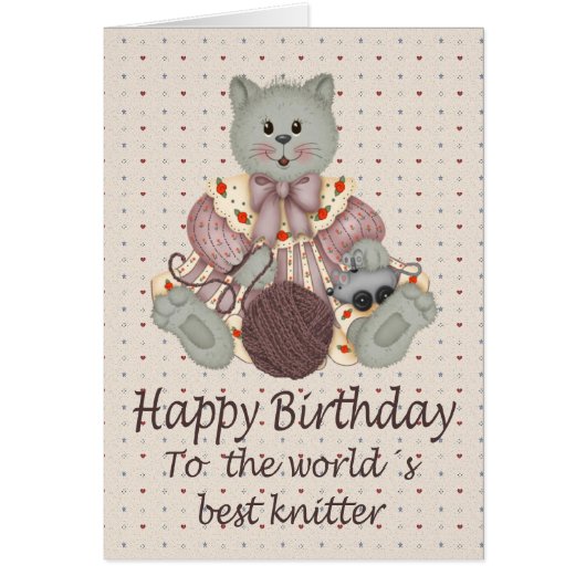 Knitting Cat Cards (Front)