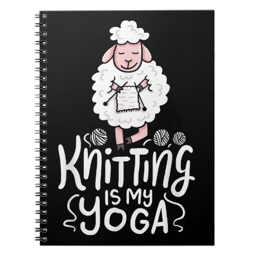 Knitting Cat Shirt Knitting Lover Cat Lover I Love Notebook
