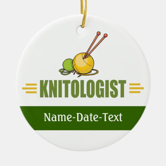Knitting Ceramic Ornament