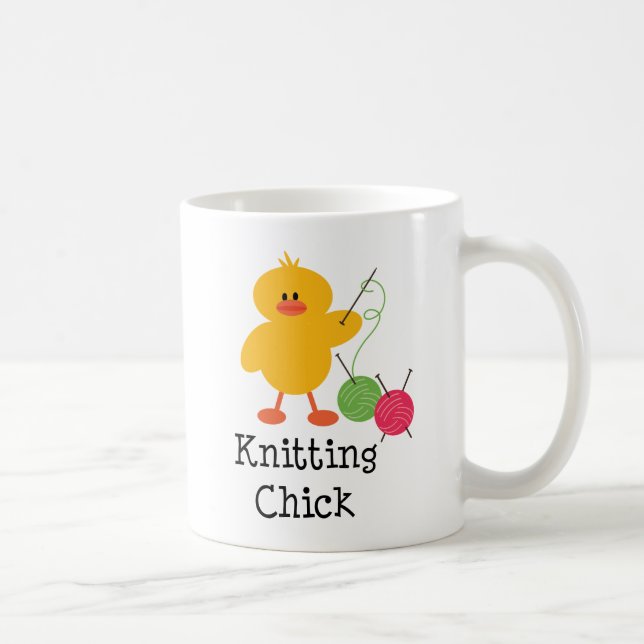 Knitting Chick Mug (Right)