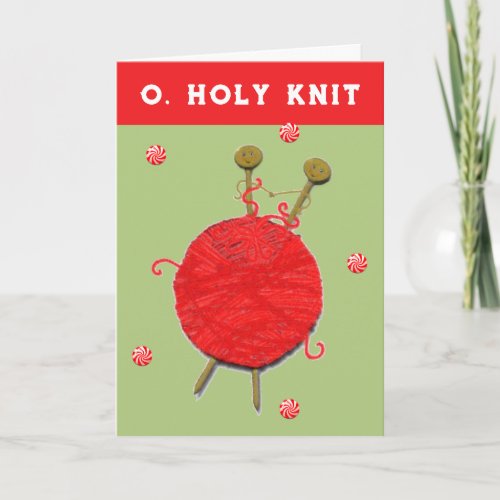 Knitting Christmas Holiday Card