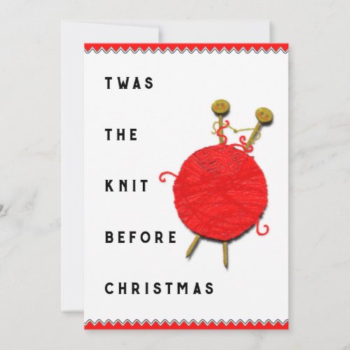 Knitting Christmas Holiday Card