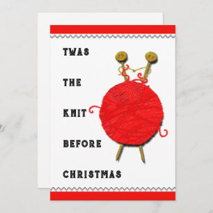 Knitting Christmas Holiday Card
