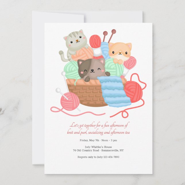 Knitting Circle Invitation (Front)