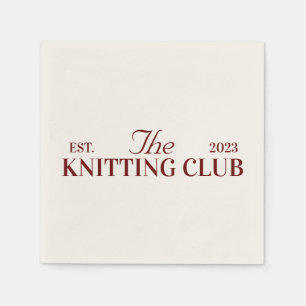 knitting club cocktail napkins for craft night
