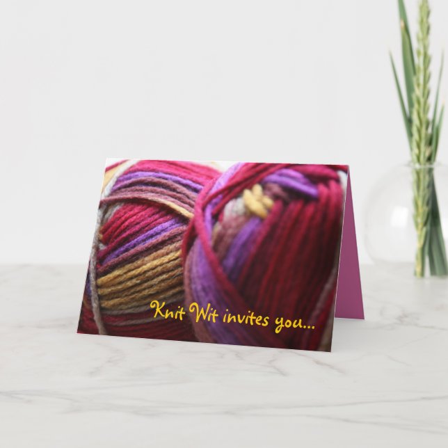 Knitting Club Invitation (Front)