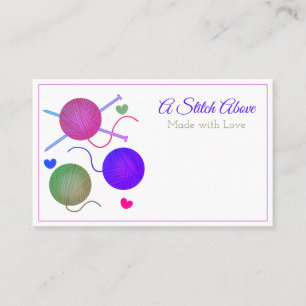 Knitting/colorful Business Card