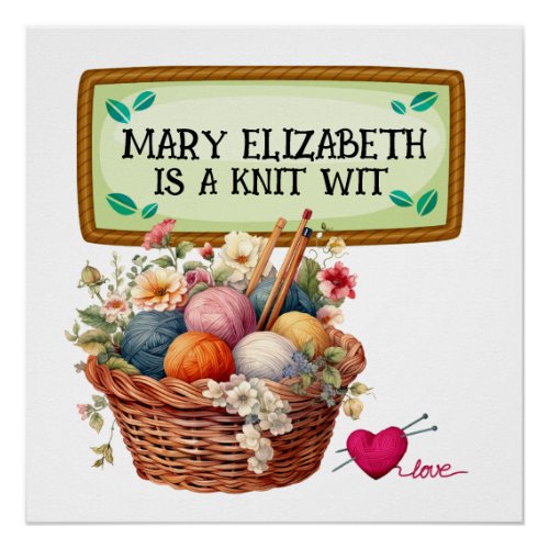 Knitting Crochet Crafts  Poster