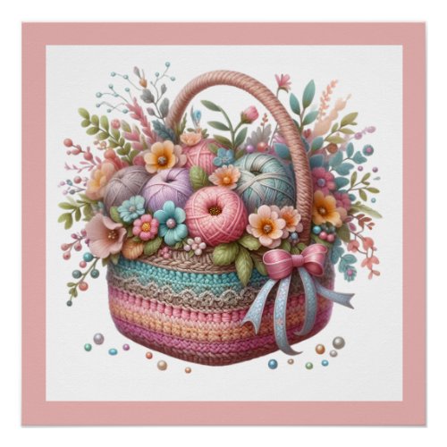 Knitting Crochet Crafts  Poster