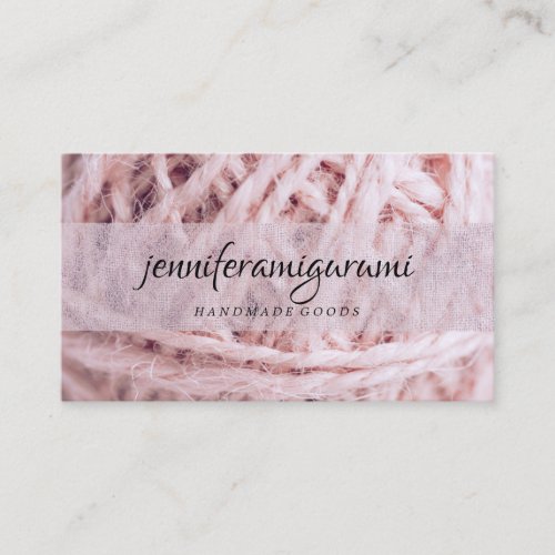 Knitting Crochet Handmade Craft Yarny Business Card