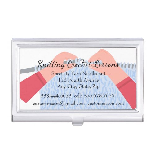 Knitting  Crochet Lessons Instructor   Business C Business Card Case