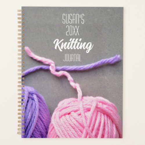 Knitting Crochet Monthly Planner Journal Logbook