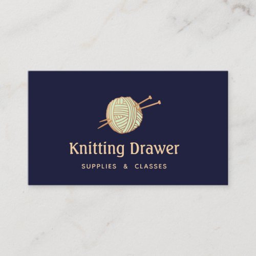 Knitting Crochet Yarn Ball Logo Business Card