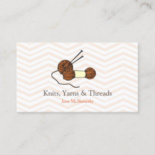 Knitting Crochet Yarn Craft Business Card