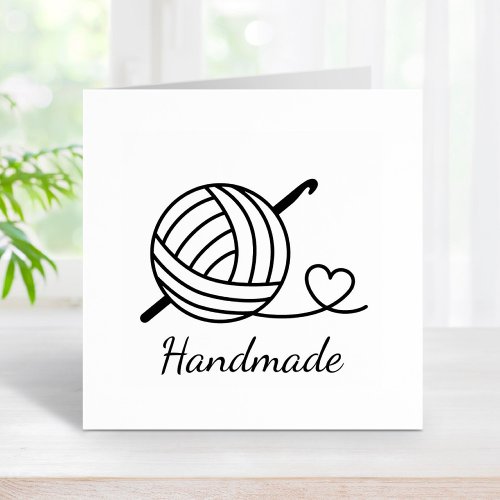 Knitting Crocheting Yarn Handmade Rubber Stamp