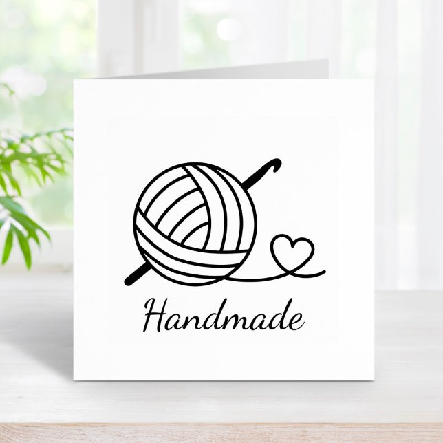 Knitting Crocheting Yarn Handmade Rubber Stamp (Creator Uploaded)