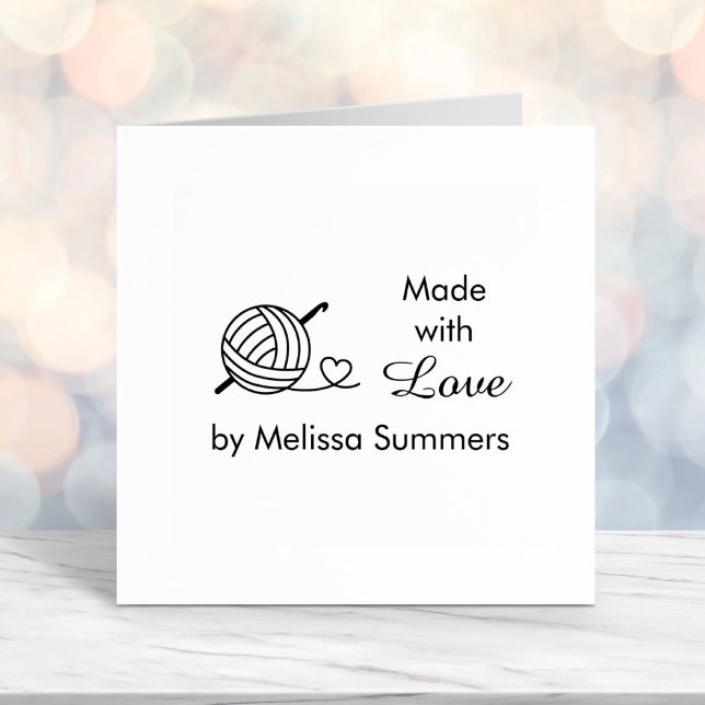 Knitting Crocheting Yarn Made with Love 1 Self-inking Stamp (Creator Uploaded)