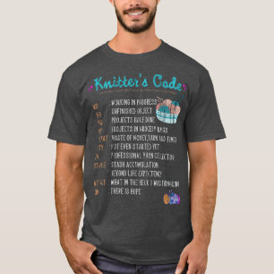 Knitting Crochetting Yarn Knit Kntiter Crochet T-Shirt