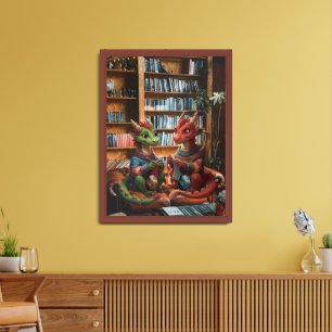 Knitting Dragons Framed Art