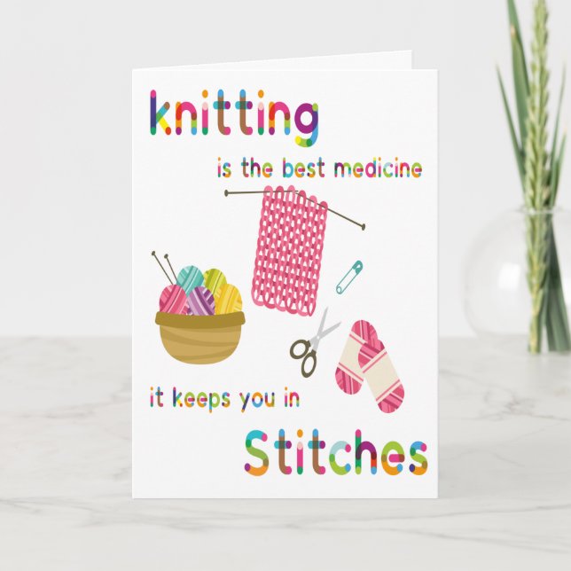 Knitting Encouragement card (Front)