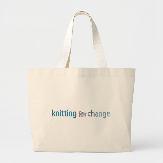 Knitting for change, tote (Front)
