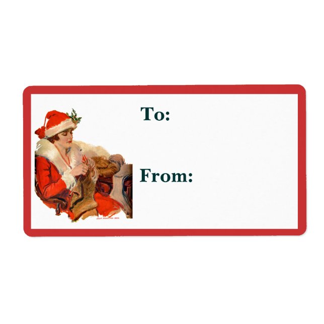 Knitting for Christmas Label (Front)