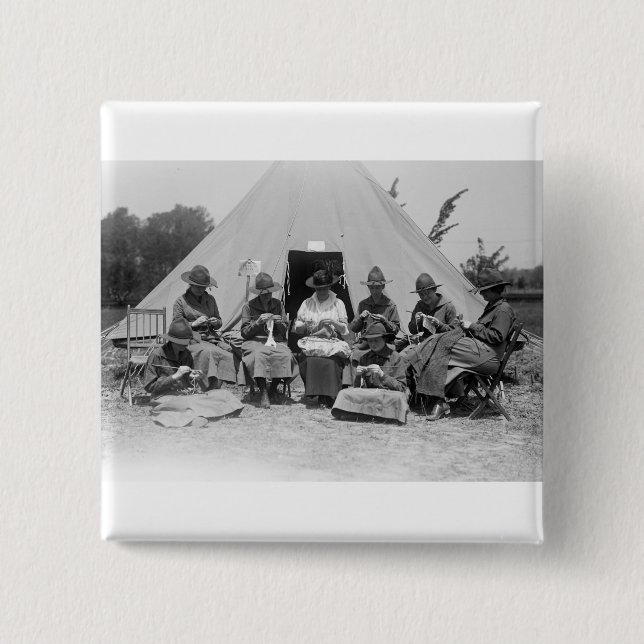 Knitting for the Cause: 1916 Button (Front)