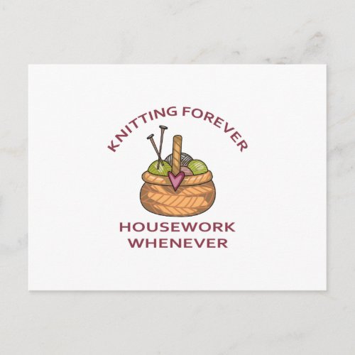 KNITTING FOREVER POSTCARD