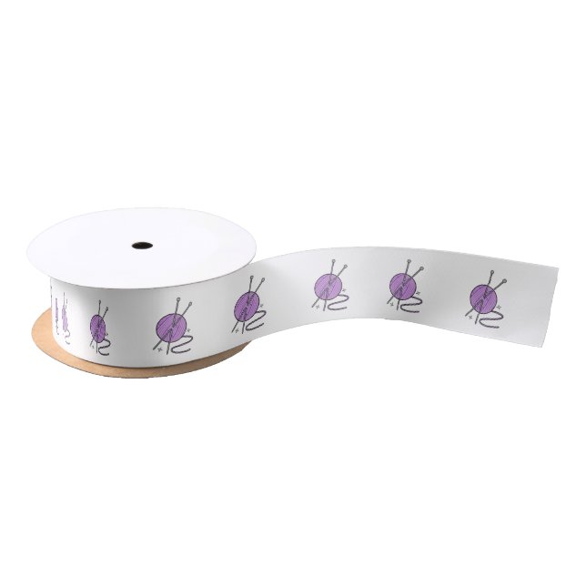 Knitting Fun! 1.5" Satin Ribbon (Spool)