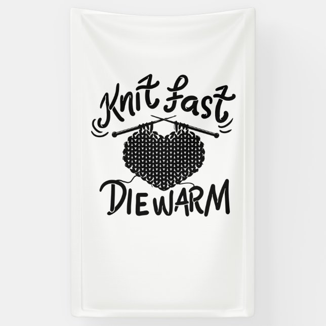 Knitting Funny Knitter Banner (Vertical)