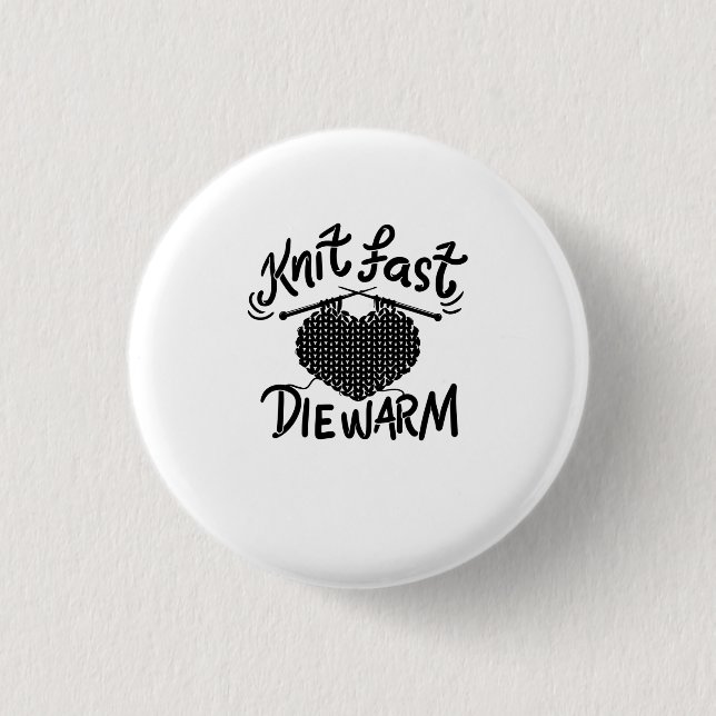 Knitting Funny Knitter Button (Front)