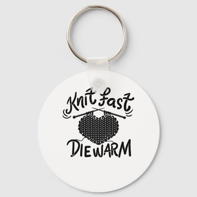 Knitting Funny Knitter Keychain (Front)