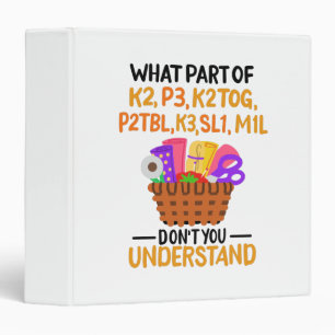 Knitting Funny Knitting Quotes 3 Ring Binder