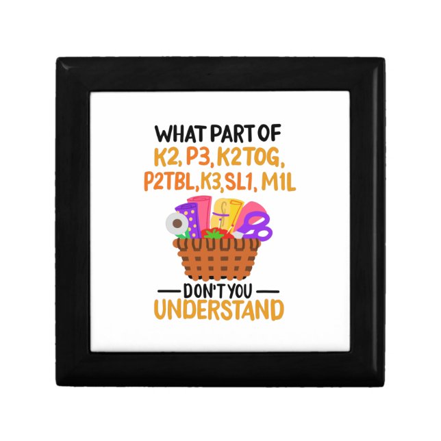 Knitting Funny Knitting Quotes Gift Box (Front)