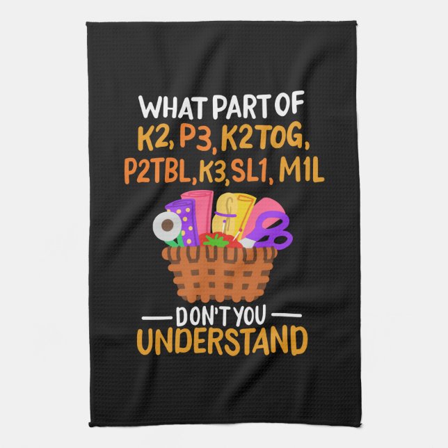 Knitting Funny Knitting Quotes Kitchen Towel (Vertical)