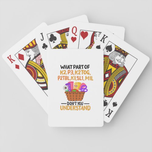 Knitting Funny Knitting Quotes Playing Cards